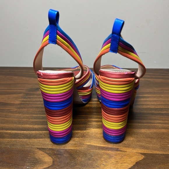 EXE MULTICOLORED PLATFORM HEELED SANDALS OPHELIA-832 - Picture 5 of 11